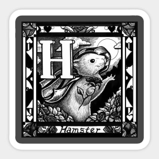 H is for Hamster Sticker